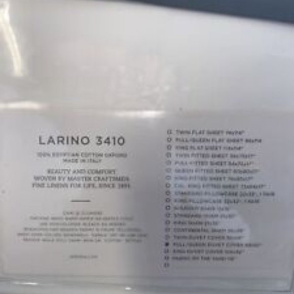 SFERRA Larino 3410 Duvet Cover Full/Queen Duvet Cover White, NWT - Picture 2 of 6